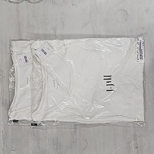 LOT OF 2: J. Jill Pure Jill Elbow Sleeve White TShirt NWT Sz. M